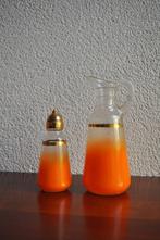 Vintage Orange Blendo West Virginia Glas Zout Oliekan 14 cm, Ophalen