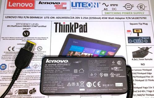 LENOVO 00HM614 LITE-ON 20V 2.25A 45W Adapter Square Lader, Computers en Software, Laptop-opladers, Zo goed als nieuw, Ophalen of Verzenden