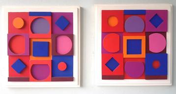 Victor Vasarely-GRANAT POSITIF & NEGATIF -Houtreliëf-1967 beschikbaar voor biedingen