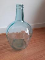 Doorzichtige vaas, Minder dan 50 cm, Glas, Blauw, Ophalen of Verzenden