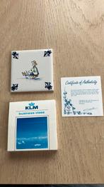 KLM polychroom Delftsblauw tegeltje business class, Ophalen of Verzenden, Nieuw