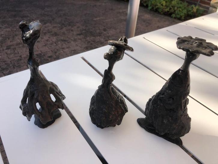 3 bronzen beelden Freules, Antiek en Kunst, Kunst | Beelden en Houtsnijwerken, Ophalen of Verzenden