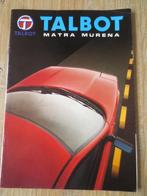 Autofolder: Talbot Matra Murena. Zeldzame folder uit 1982, Ophalen of Verzenden, Nieuw, Overige merken