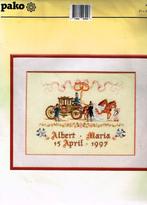 Cado opruiming pako borduurpakket huwelijk  koets, Hobby en Vrije tijd, Borduren en Borduurmachines, Ophalen of Verzenden, Nieuw