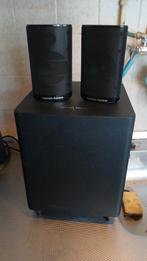 Harman kardon sub hkts 160 met 2 speakers, Audio, Tv en Foto, Luidsprekers, Subwoofer, Zo goed als nieuw, 120 watt of meer, Ophalen