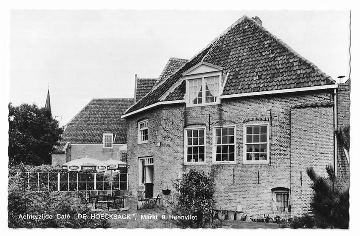 Heenvliet, Achterzijde Cafe ,,De Hoecksack" Markt 9, Verzamelen, Ansichtkaarten | Nederland, Ongelopen, Zuid-Holland, 1960 tot 1980