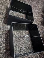 Lampenkappen 2 stuks, Ophalen, 25 tot 50 cm, Zwart, Vierkant