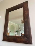 Vintage massief houten spiegel, Huis en Inrichting, Woonaccessoires | Spiegels, 75 tot 100 cm, 100 tot 150 cm, Rechthoekig, Ophalen of Verzenden