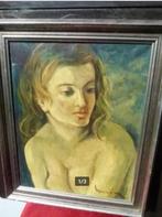 vintage naakt portret schilderij, Ophalen
