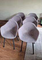 eetkamerstoelen, 6 stuks, taupe/grijze stof, Huis en Inrichting, Stoelen, Ophalen, Gebruikt, Vijf, Zes of meer stoelen, Stof
