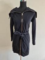 J246 - Donkerblauwe Marc Cain jurk maat 2 = S (1), Ophalen of Verzenden, Zo goed als nieuw, Maat 38/40 (M), Blauw