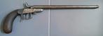 Antiek Belgisch dubbelloops 9mm Flobert pistool zwartkruit, Antiek en Kunst, Ophalen of Verzenden