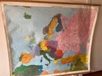 Oude schoolkaart Europa staatkundig, Antiek en Kunst, Ophalen, Aardrijkskunde