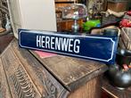 Emaille bord “Herenweg”, Verzamelen, Merken en Reclamevoorwerpen, Reclamebord, Ophalen of Verzenden, Zo goed als nieuw, X