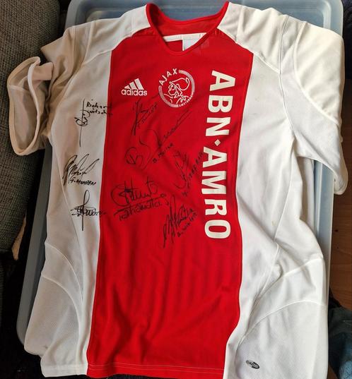 UNIEK AJAX SHIRT, GESIGNEERD DOOR ACHT OUD AJAX SPELERS, Verzamelen, Sportartikelen en Voetbal, Gebruikt, Shirt, Ajax, Ophalen