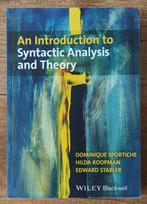 An Introduction to Syntactic Analysis and Theory, Boeken, Ophalen of Verzenden, Dominique Sportiche, Alpha, WO