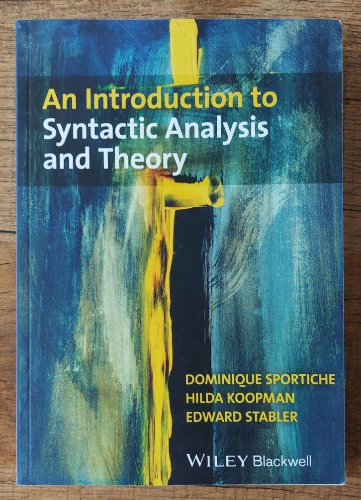 An Introduction to Syntactic Analysis and Theory, Boeken, Studieboeken en Cursussen, Zo goed als nieuw, WO, Alpha, Ophalen of Verzenden