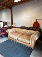 Cognac kleur chesterfield bank generfde 3 zits Z.G.A.N., 2871SK, 125 cm of meer, Klassieke, Mariansoliak8@gmail.com