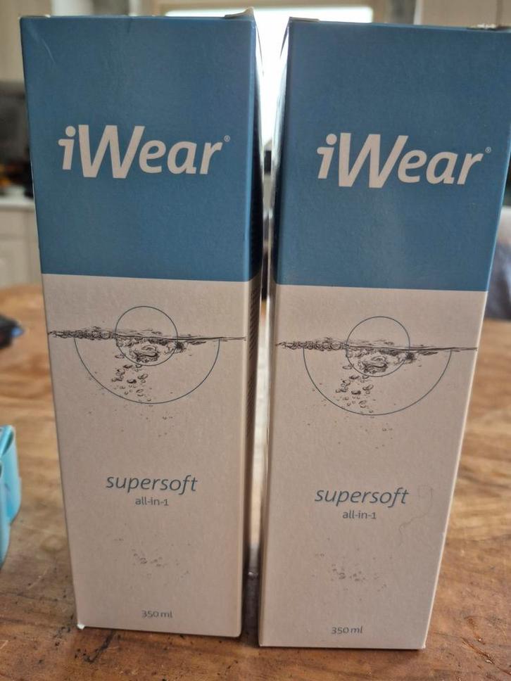2 flessen iWear Lenzenvloeistof voor Zachte Lenzen, Sieraden, Tassen en Uiterlijk, Uiterlijk | Gezichtsverzorging, Nieuw, Ogen
