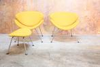ZGANieuw Artifort Orange Slice design fauteuils + hocker, 75 tot 100 cm, Ophalen of Verzenden, Zo goed als nieuw, 75 tot 100 cm