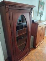 Houten Kast met Spiegeldeur, Huis en Inrichting, Kasten | Kledingkasten, Gebruikt, Glas, Klassiek, 150 tot 200 cm