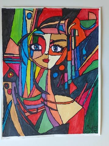 Schilderij vrouw 25 beschikbaar voor biedingen