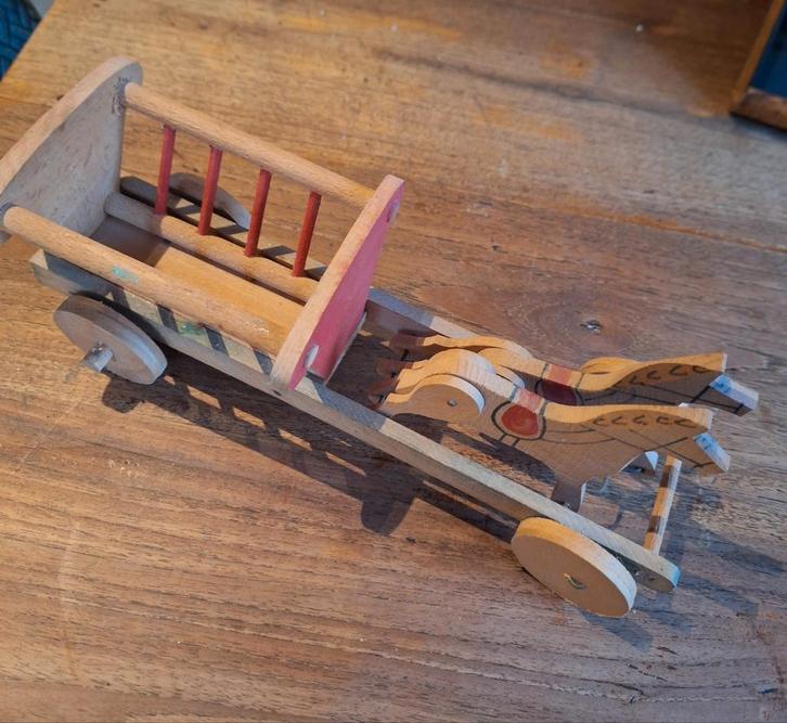 Oude Houten Paardenkar, Antiek en Kunst, Antiek | Speelgoed, Ophalen of Verzenden