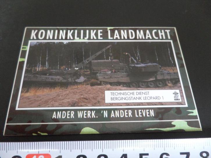 sticker Leger Landmacht AB052 Bergingstank Leopard 1, Verzamelen, Stickers, Zo goed als nieuw, Ophalen