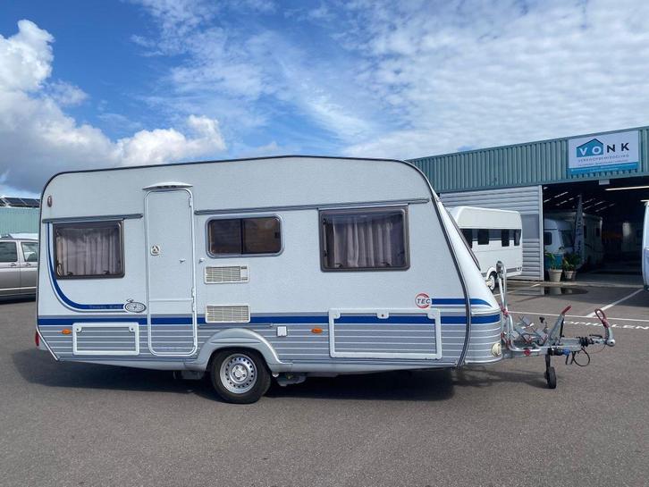 TEC Travel King 450 bj 2003 +voortent stalling, Caravans en Kamperen, Caravans, Bedrijf, tot en met 4, 750 - 1000 kg, Rondzit