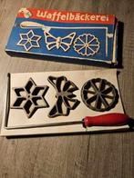 Mooi vintage gietijzeren koek en wafelvorm/pers, germany ddr, Antiek en Kunst, Ophalen of Verzenden