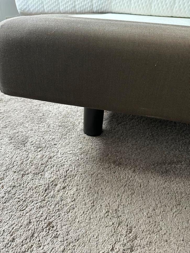 Gratis op te halen 2x Boxspring 90x210 cm, Huis en Inrichting, Slaapkamer | Bedden, Gebruikt, Eenpersoons, 90 cm, 210 cm, Stof