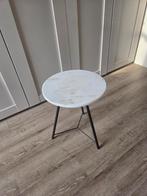 Wehkamp home bijzettafel marmer, Minder dan 55 cm, Metaal of Aluminium, Rond, Ophalen of Verzenden