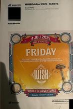Wish vrijdag 1, Tickets en Kaartjes, Evenementen en Festivals, Eén persoon