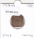 S21-N05-0177 Suriname 5 Cent XF 1962 KM12.1, Postzegels en Munten, Munten | Amerika, Zuid-Amerika, Verzenden