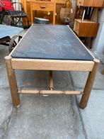 Landelijke Franse salontafel met leistenen blad, Ophalen, Rechthoekig, 50 tot 100 cm, Minder dan 50 cm