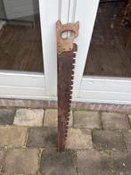 Antieke grote houtzaag, Ophalen, Gebruikt