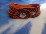 Roodbruin Leren Armband (A9) Size: 18/21cm, Verzenden, Nieuw, Bruin, Leer