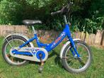 Kinderfiets Puky, 18 inch, blauw met voetbaldecoratie, Fietsen en Brommers, Fietsen | Kinderfietsjes, Ophalen, Gebruikt, 16 tot 20 inch