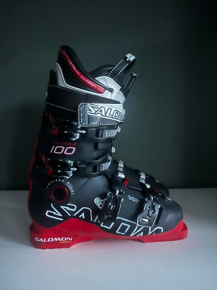 Salomon X Max 100, maat 27,5, Sport en Fitness, Skiën en Langlaufen, Zo goed als nieuw, Schoenen, Skiën, Salomon, 160 tot 180 cm