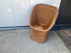 ROTAN STOEL JAREN 70 SEVENTIES RIETEN STOEL KUIPSTOEL, Bruin, Bohemian ibiza, Nieuw, Riet of Rotan