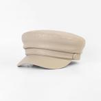 Beige schipperspet heren dames schipper sailor matroos pet, Verzenden, Nieuw, 58 cm (L, 7¼ inch) of meer, Pet