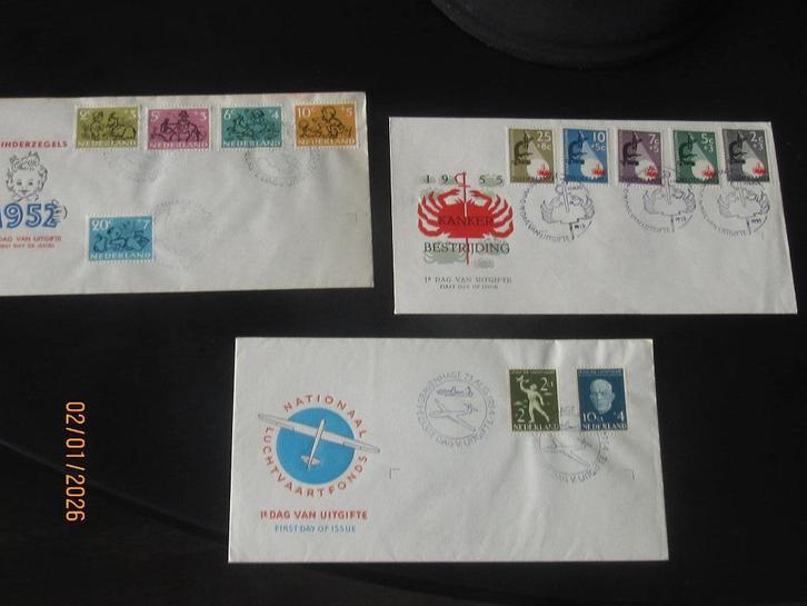 Nico  FDC Nederland jaren 50, Postzegels en Munten, Postzegels | Volle albums en Verzamelingen, Nederland, Ophalen of Verzenden