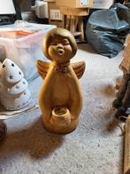 Brocante kerst engel voor waxinelichtje, Diversen, Kerst, Ophalen of Verzenden, Gebruikt