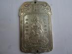 Oud Chinees amulet van Tibet zilver God van rijkdom,, Ophalen of Verzenden