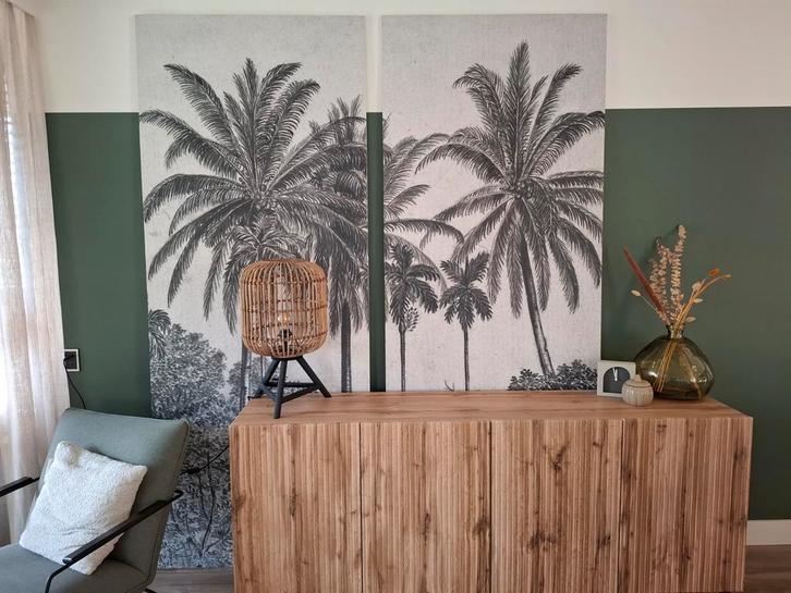 Palmboom Wanddecoratie - Zonder Boren!, Huis en Inrichting, Woonaccessoires | Wanddecoraties, Zo goed als nieuw, Ophalen