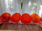 4 stoelen Kartell Eros van Philippe Starck oranje, Huis en Inrichting, Stoelen, Ophalen, Gebruikt, Overige kleuren, Design