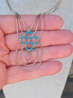 zilveren Navajo ketting met turkoois, Sieraden, Tassen en Uiterlijk, Antieke sieraden, Ophalen of Verzenden, Zilver, Ketting