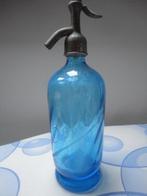 vroeg antieke FRANSE BLAUWE SIFONFLES + gegraveerde tekst, Antiek en Kunst, Ophalen of Verzenden