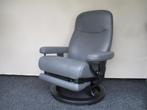 NIEUSTAAT Stressless Consul Power relax fauteuil grijs leder, Huis en Inrichting, Fauteuils, Ophalen, Zo goed als nieuw, Metaal