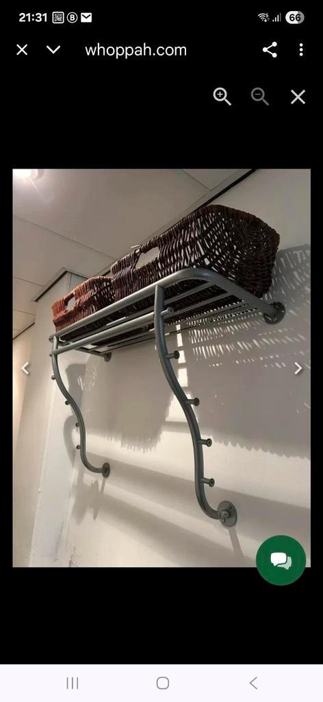 Metalen Wandkapstok 
" ikea logga", Huis en Inrichting, Woonaccessoires | Kapstokken, Gebruikt, Wandkapstok, Minder dan 100 cm
